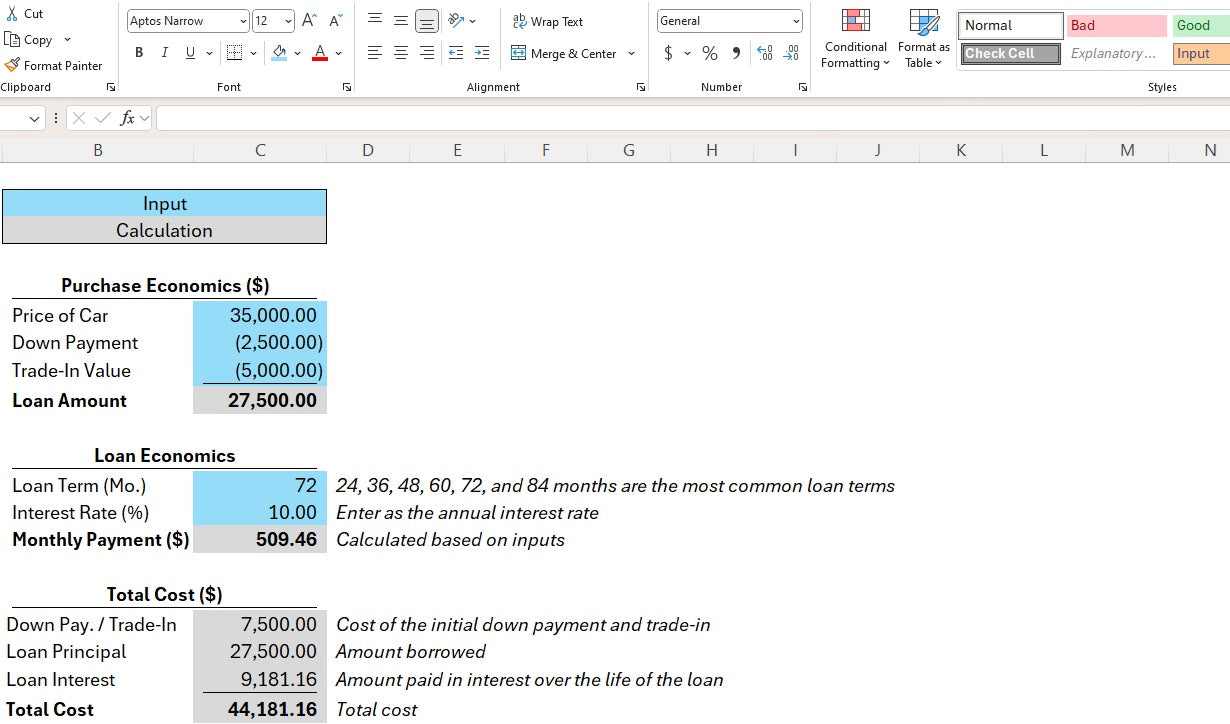Loan Payment Calculator for Excel